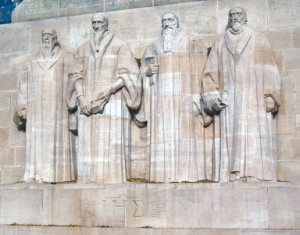 The Reformation Wall Monument in Geneva Switzerland