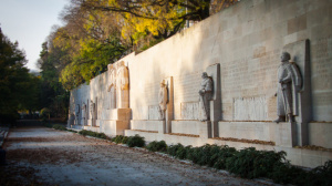 The left side of the Reformation Monument
