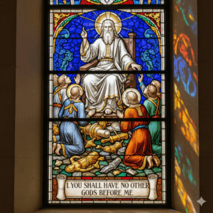 The first commandment: You shall have no other gods before Me